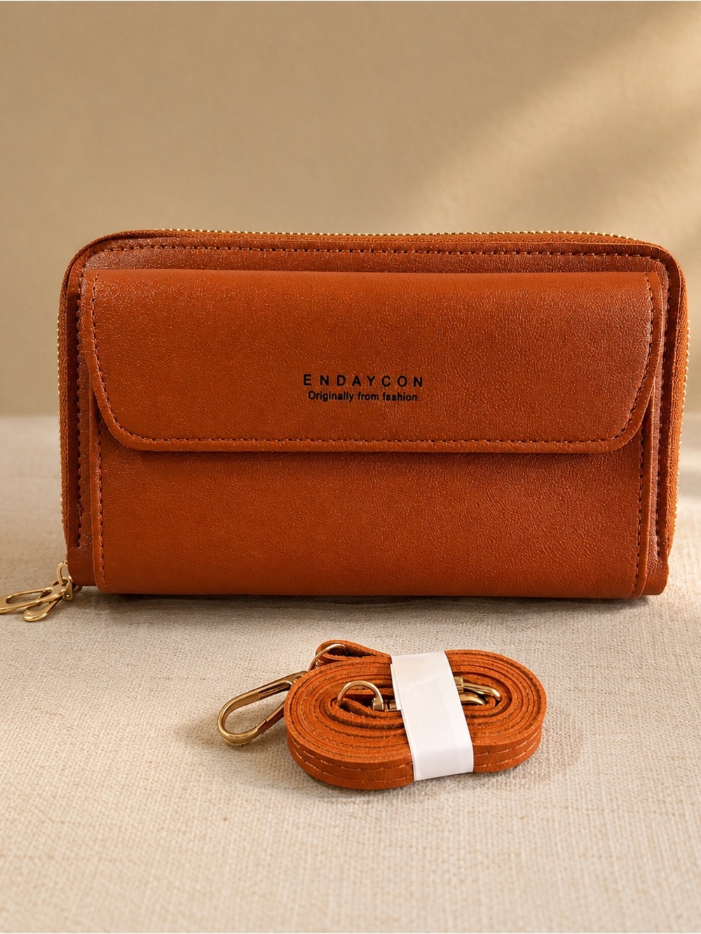 Women's Convertible Crossbody Wallet - Tan Brown